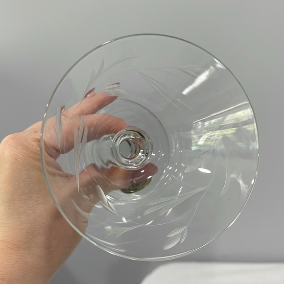 Vintage MCM Bohemia crystal etched champagne sorbet cocktails glasses set of 7 - Picture 15 of 15